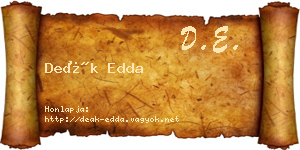 Deák Edda névjegykártya